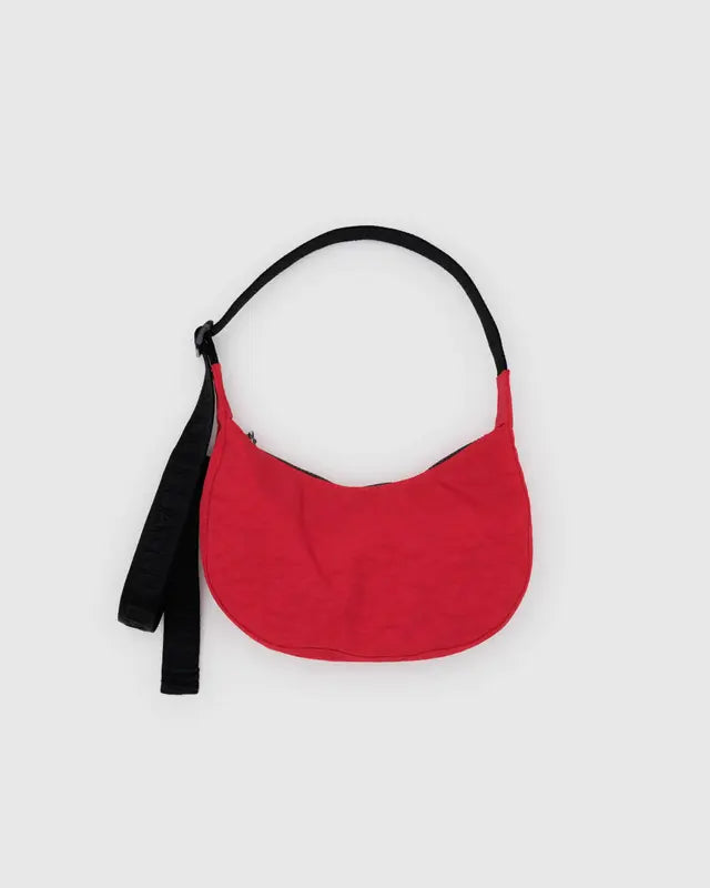 BAGGU - Small Nylon Crescent Bag in Candy Apple