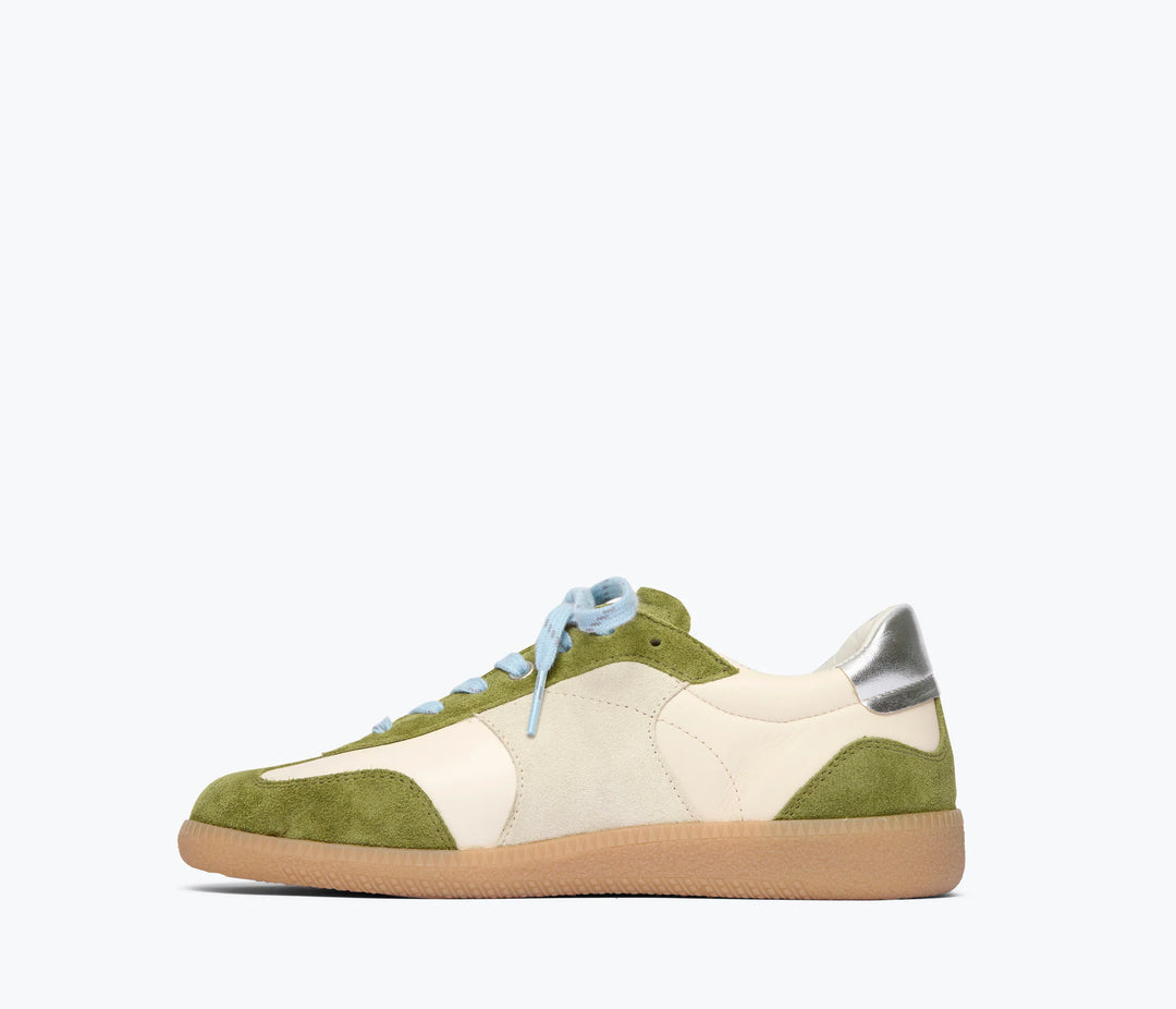 Freda Salvador – Jackie in Wasabi Suede Combo