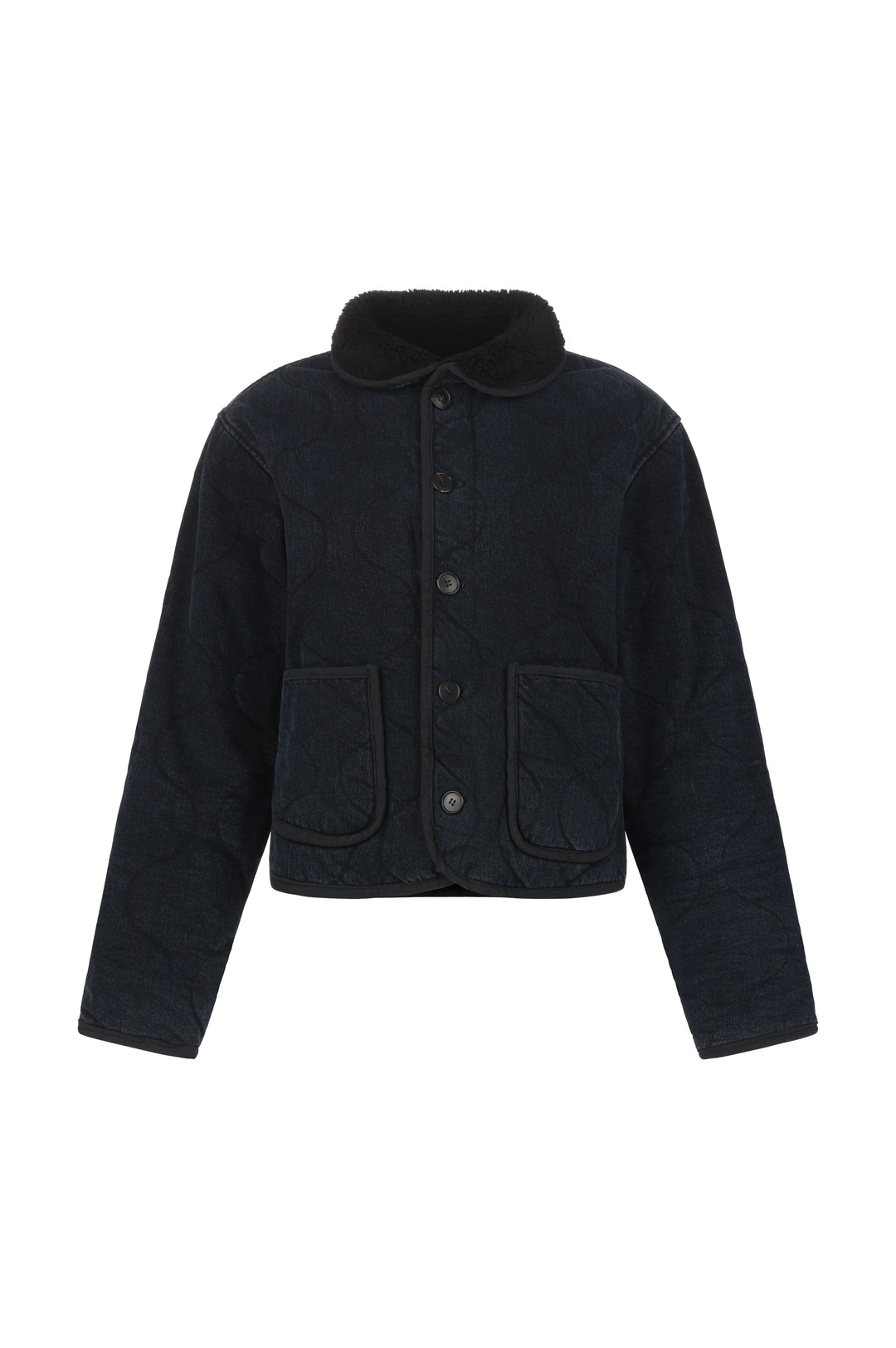 AMO Denim – Joni Shearling Jacket in Overcast