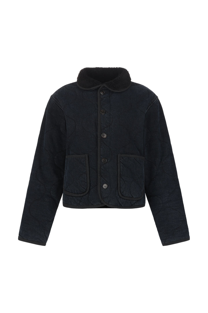 AMO Denim – Joni Shearling Jacket in Overcast