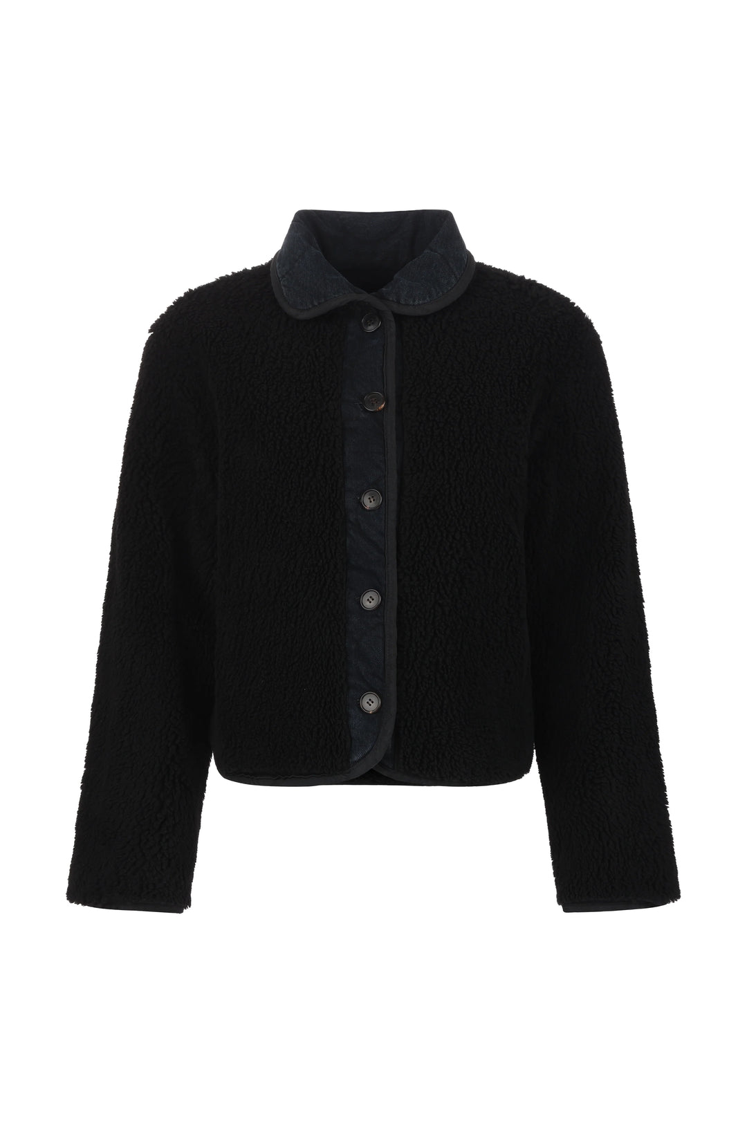 AMO Denim – Joni Shearling Jacket in Overcast