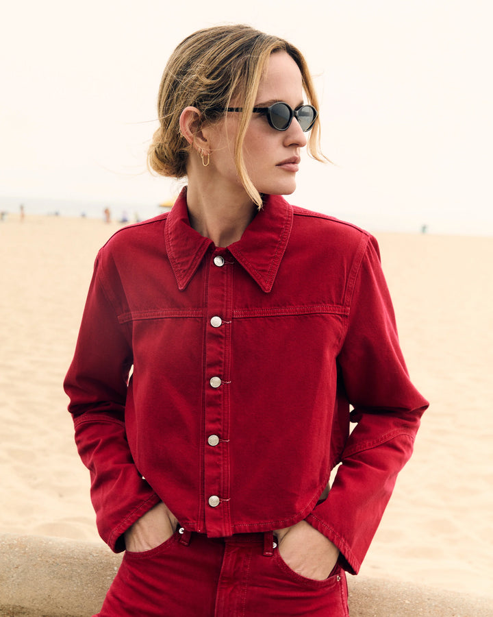 Le Jean - Swing Shirt Jacket in Red