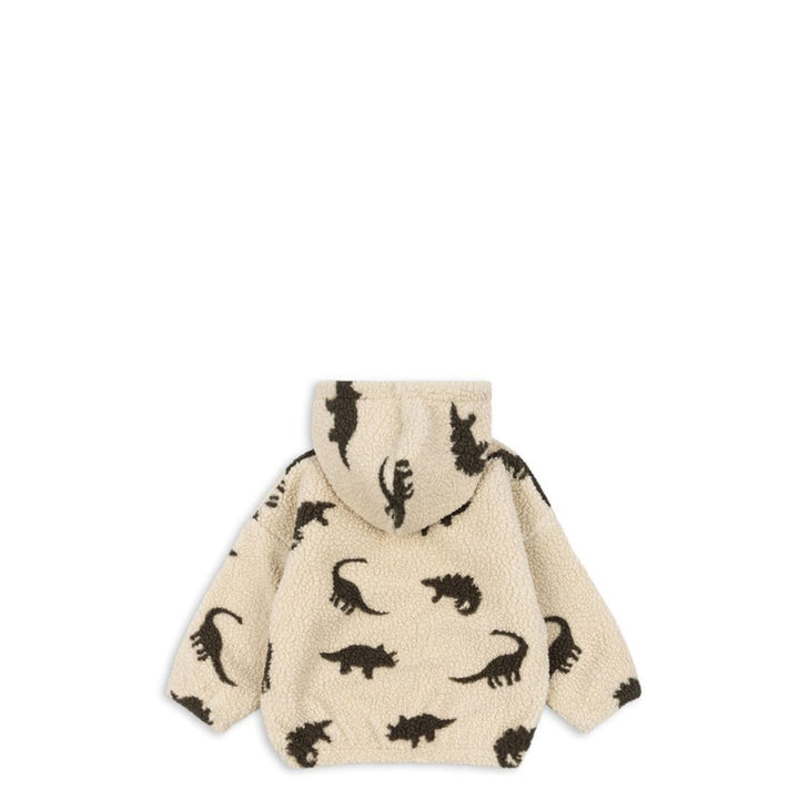 Konges Slojd - Jody Teddy Hoodie in Gris Dinosaur