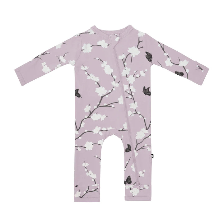 Kyte Baby – Bamboo Zippered Romper in Cherry Blossom