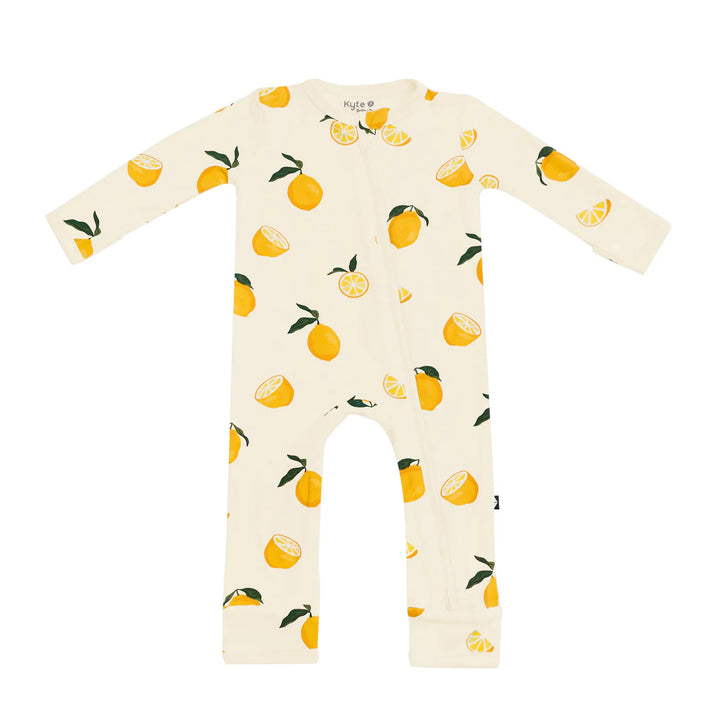 Kyte Baby – Bamboo Zippered Romper in Lemons