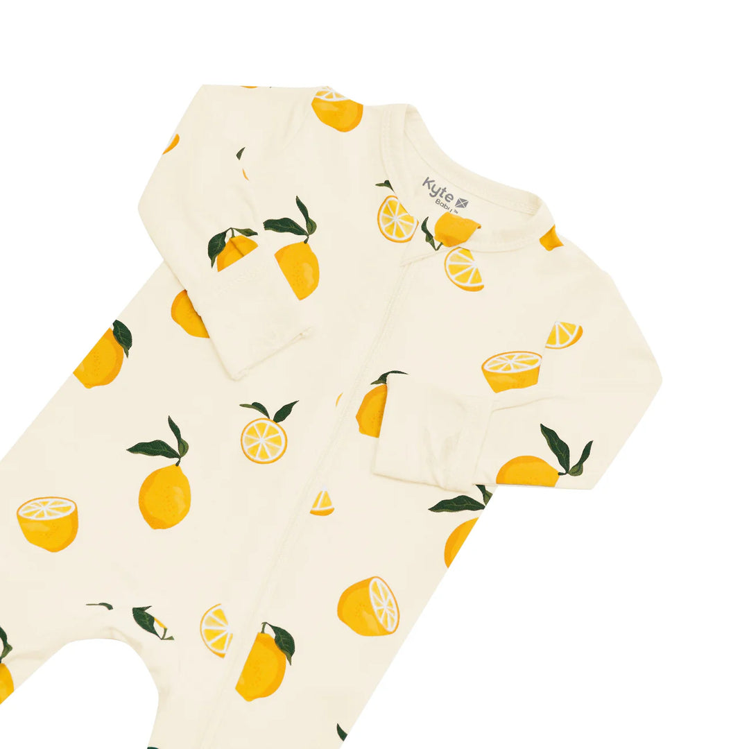 Kyte Baby – Bamboo Zippered Romper in Lemons