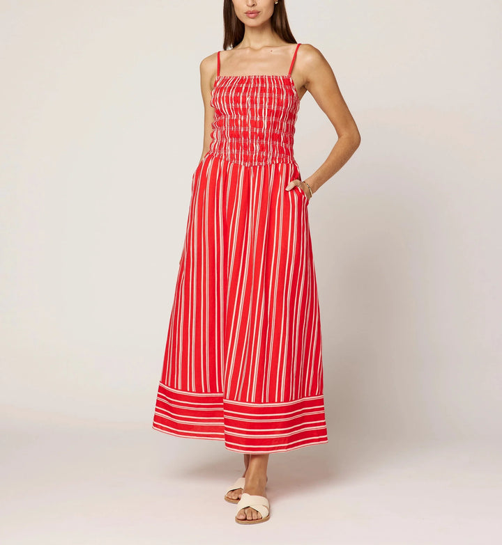 Cleobella – Lacey Ankle Dress in Poppy Red