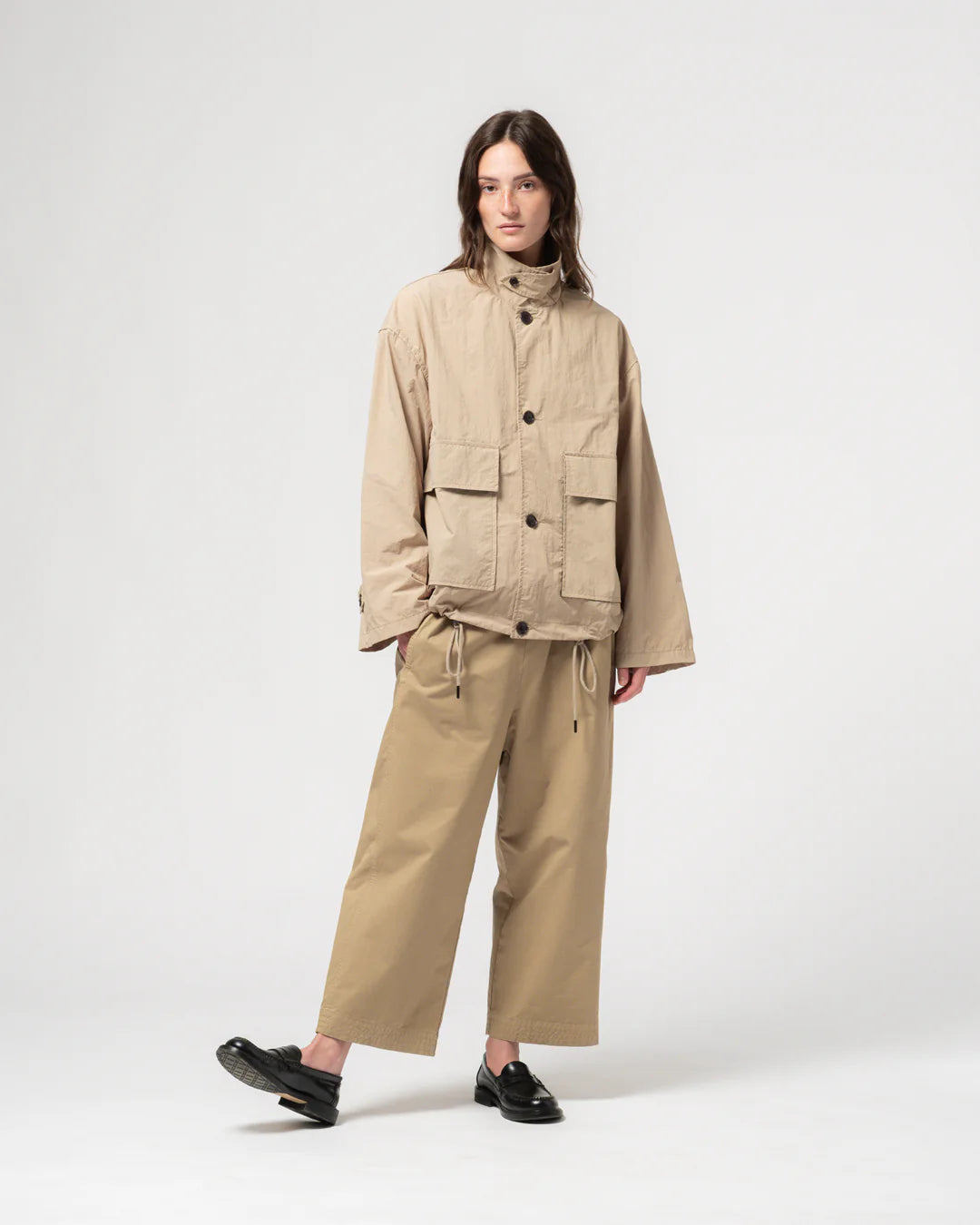 Girls of Dust - Cove Jacket Fuji Nylon in Oyster