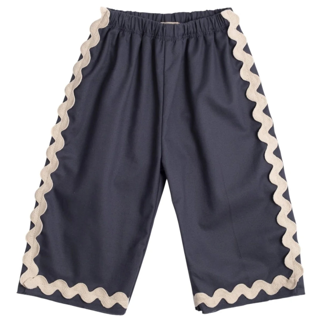 Wild Wawa- Wide Leg Pant in Mar Azul