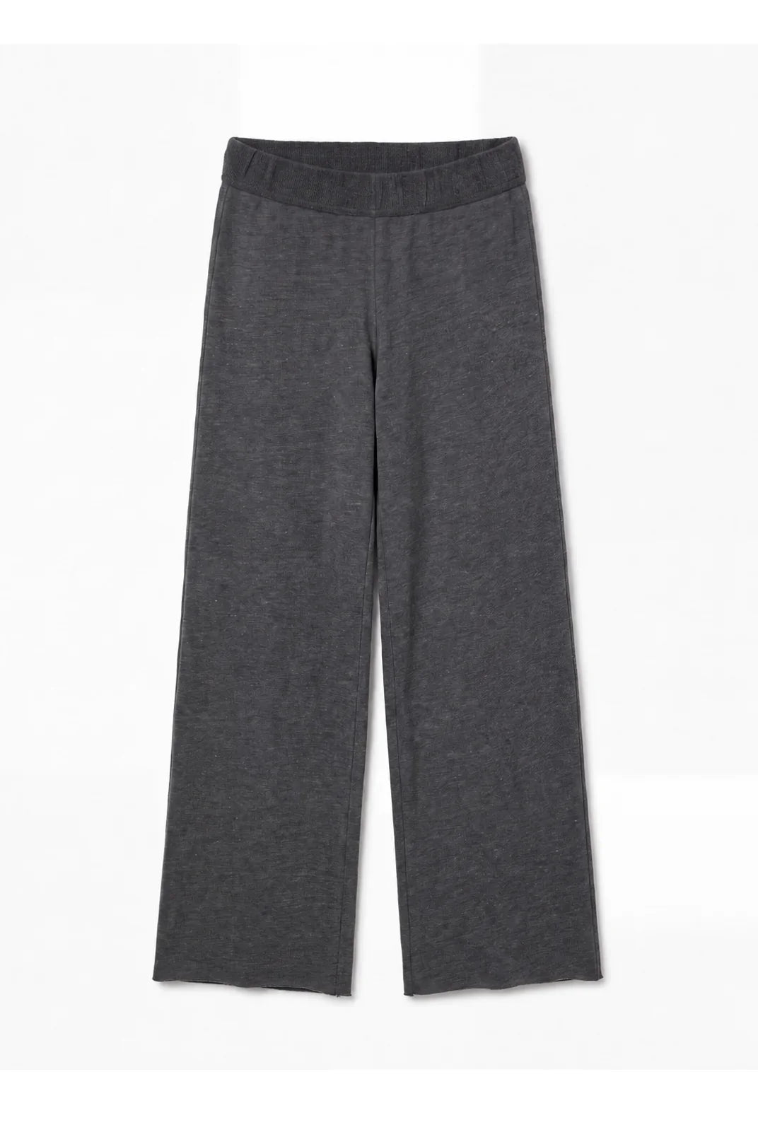 Perfect White Tee - Marley Fleece Pant in Dark Heather Grey
