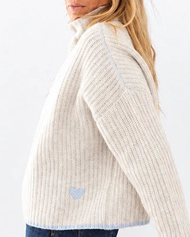 Kerri Rosenthal – Marley Cashmere Sweater in Misty Grey