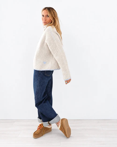Kerri Rosenthal – Marley Cashmere Sweater in Misty Grey