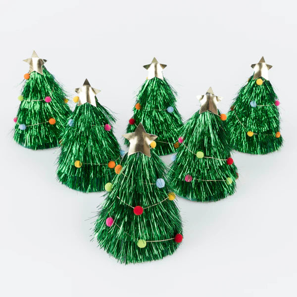 Meri Meri - Tinsel Tree Christmas Party Hats