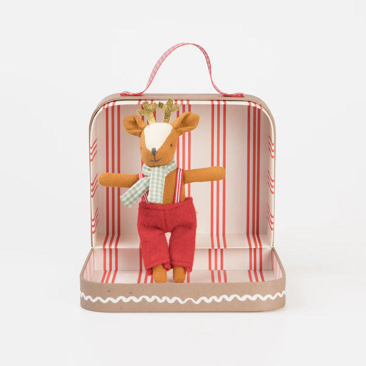 Meri Meri - Mini Reindeer Doll with Gingerbread Suitcase