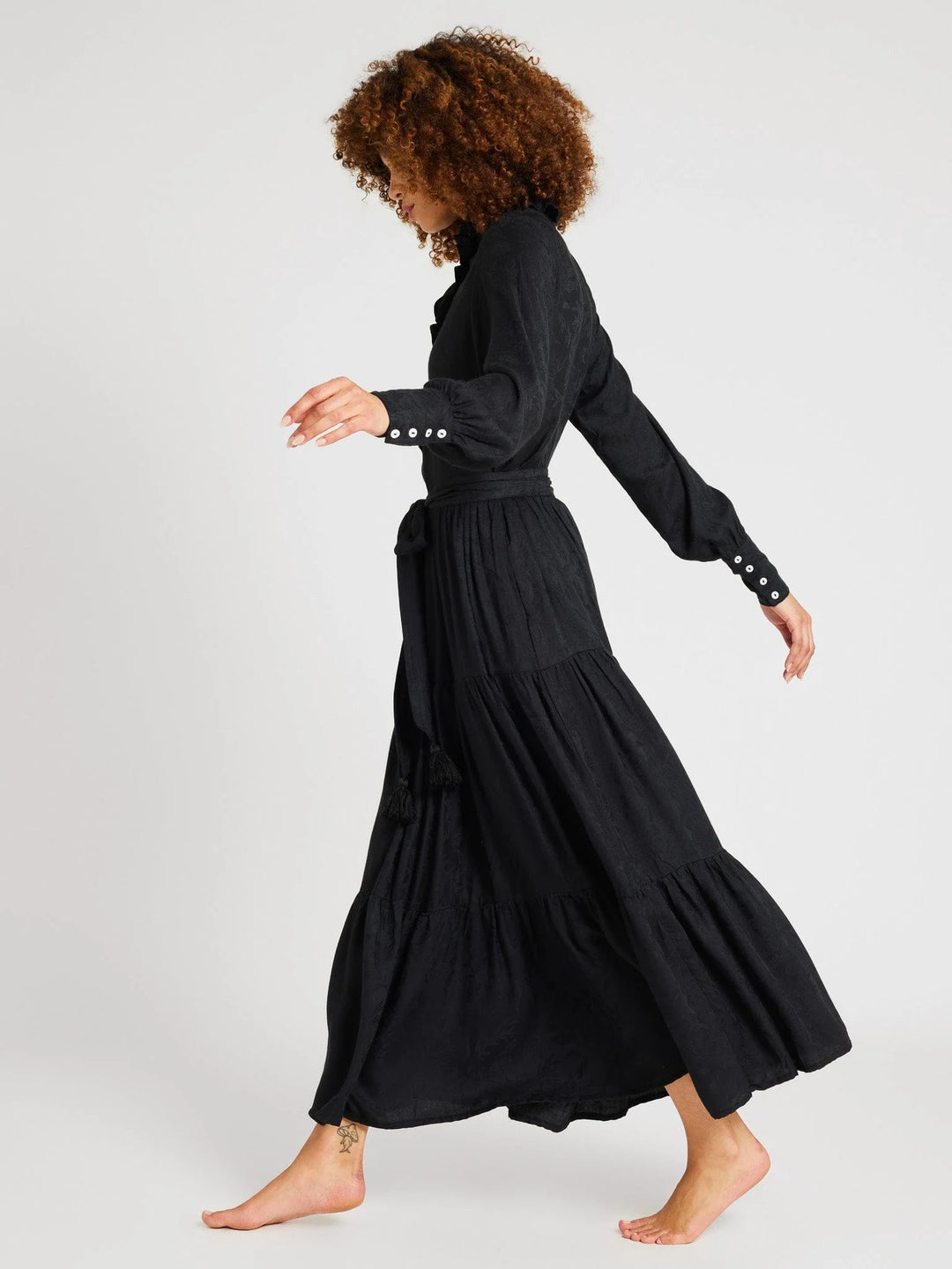 Mille – Valentina Dress in Black Jacquard