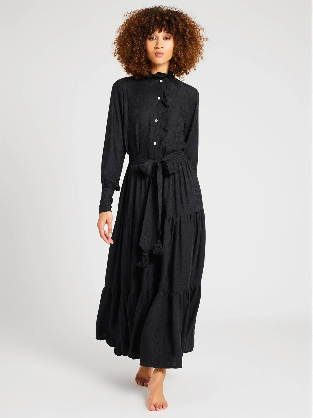 Mille – Valentina Dress in Black Jacquard