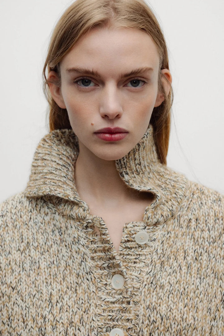 The New Society – Naya Knit Wool Blend Polo Sweater
