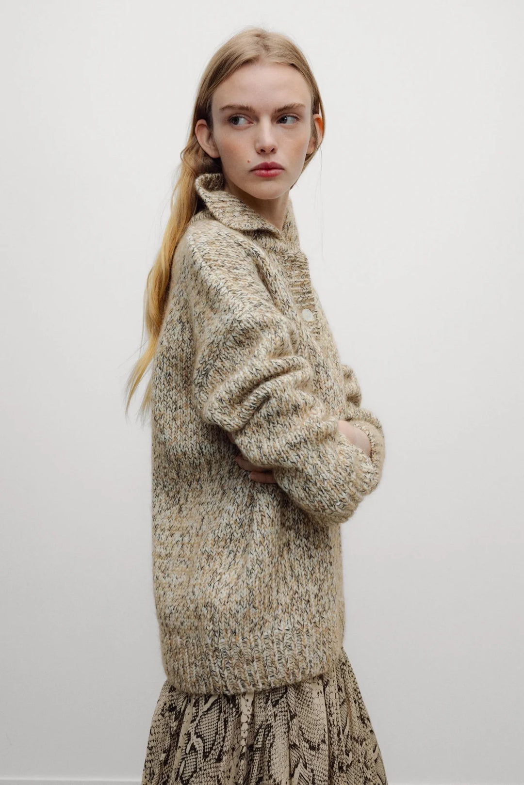 The New Society – Naya Knit Wool Blend Polo Sweater