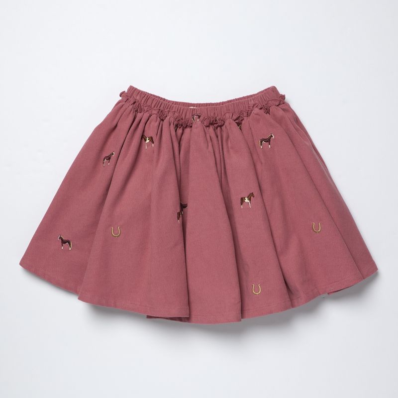Pink Chicken – Gianna Horse Embroidery Skirt in Pink