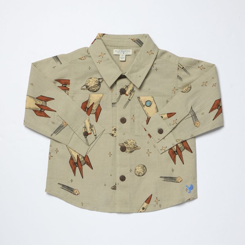Pink Chicken – Long Sleeve Jack Shirt in Space