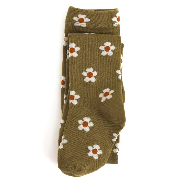 Little Stocking Co. - Knit Tights in Olive Floral