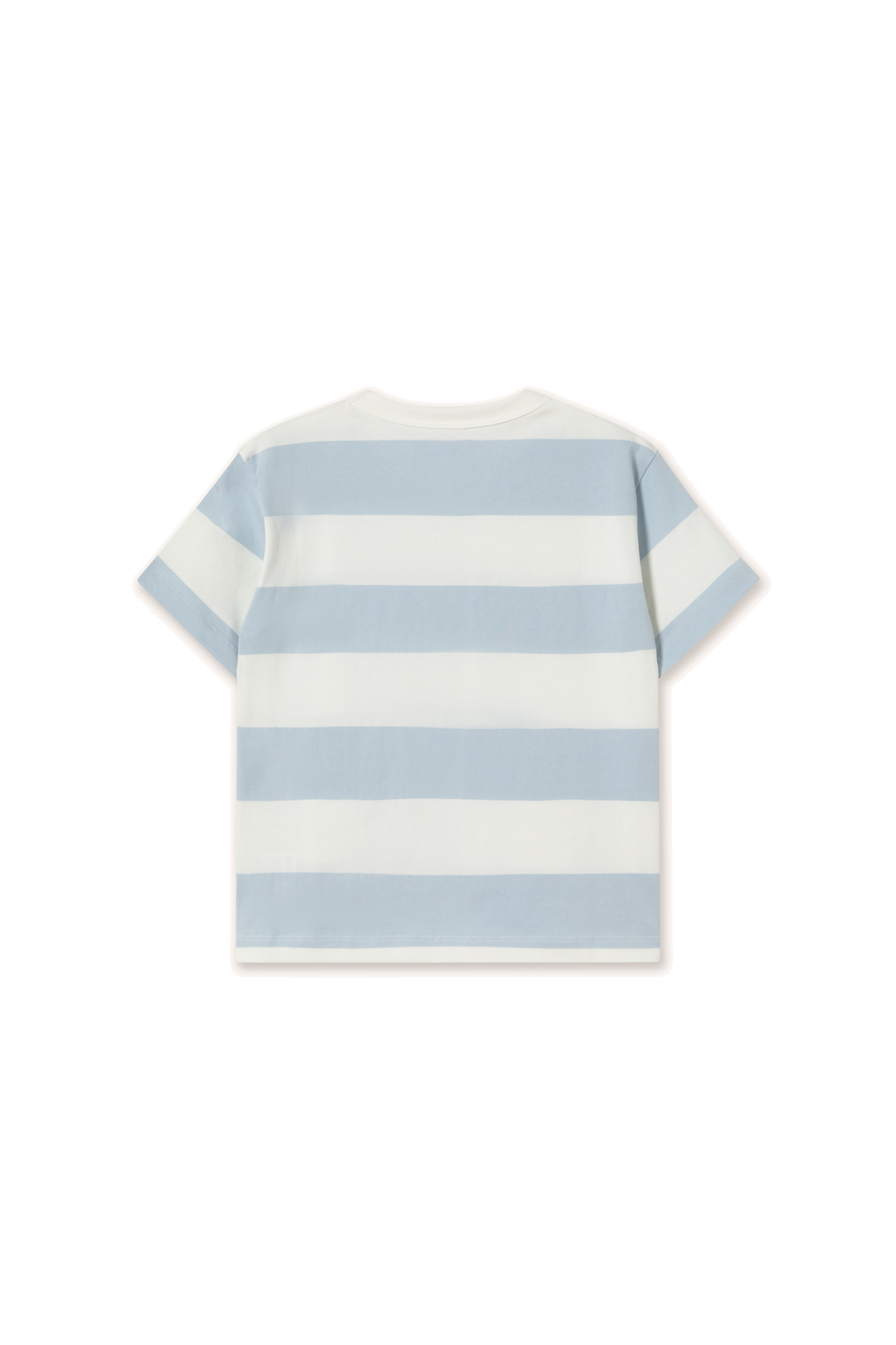 Tiny Cottons – Stripes Knit Tee in Washed Blue