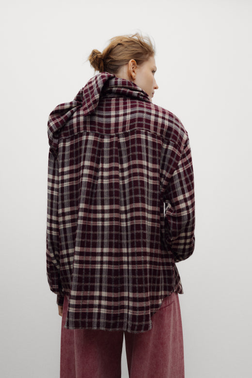 The New Society – Shirt in Ember Check