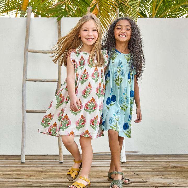 Pink Chicken – Girls Jaipur Dress in Pink Bellflower