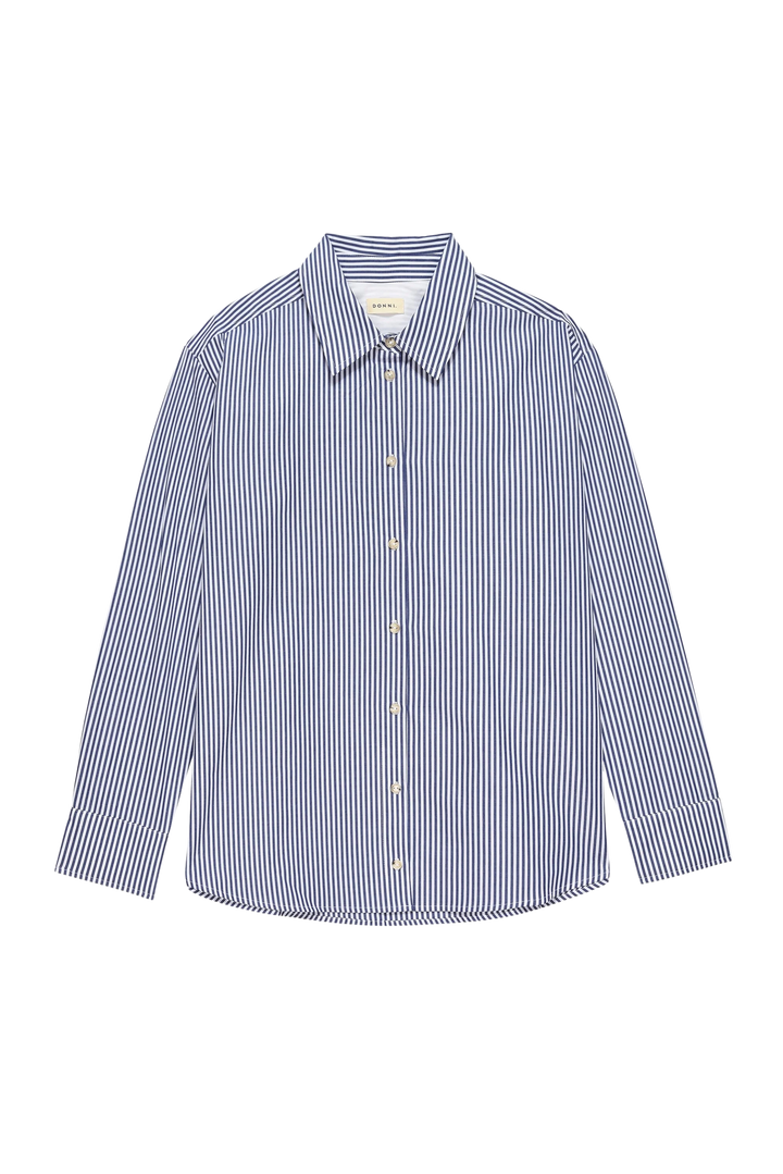 DONNI - Stripe Pop Shirt in Navy Stripe