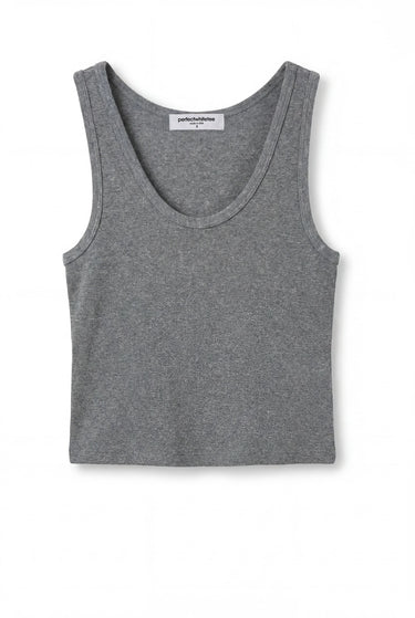 Perfect White Tee - Blondie Tank in Dark Heather Grey