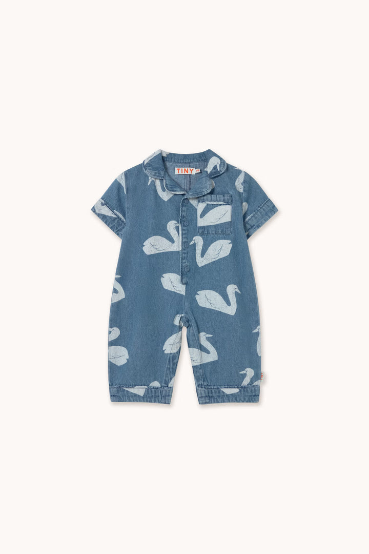 Tiny Cottons – Swans Denim Jumpsuit