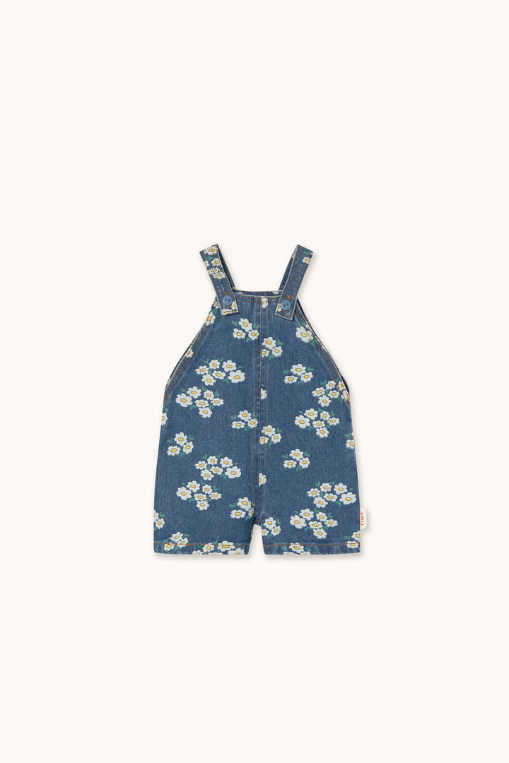 Tiny Cottons – Blossoms Denim Short Dungaree