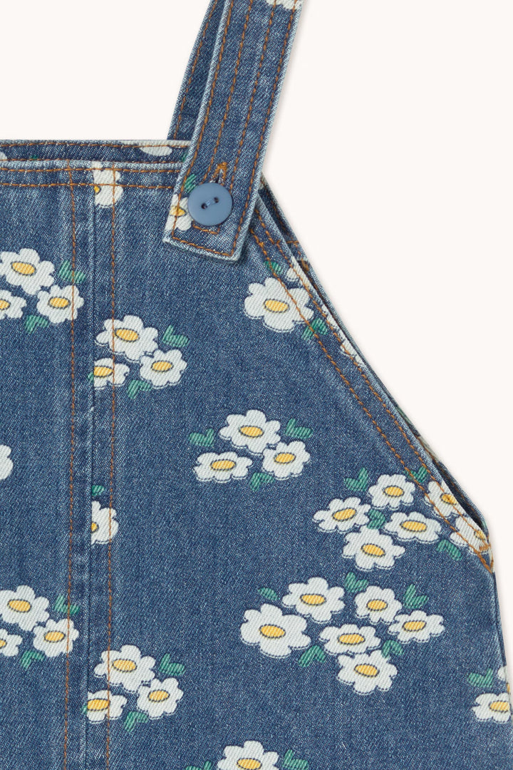 Tiny Cottons – Blossoms Denim Short Dungaree