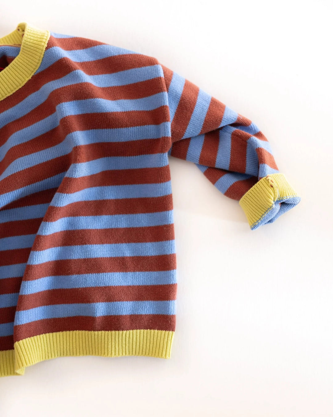 Pigeon Said Please –  Stripe Knit Pullover in Blueberry
