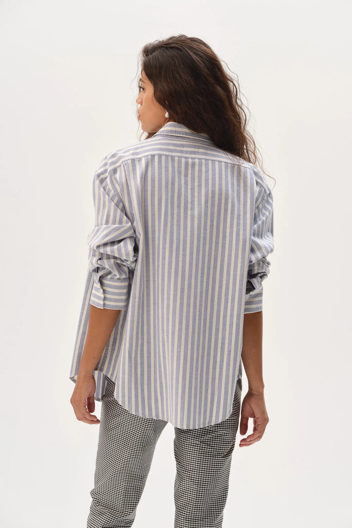 Donni – Donni Oxford Stripe Shirt in Butter