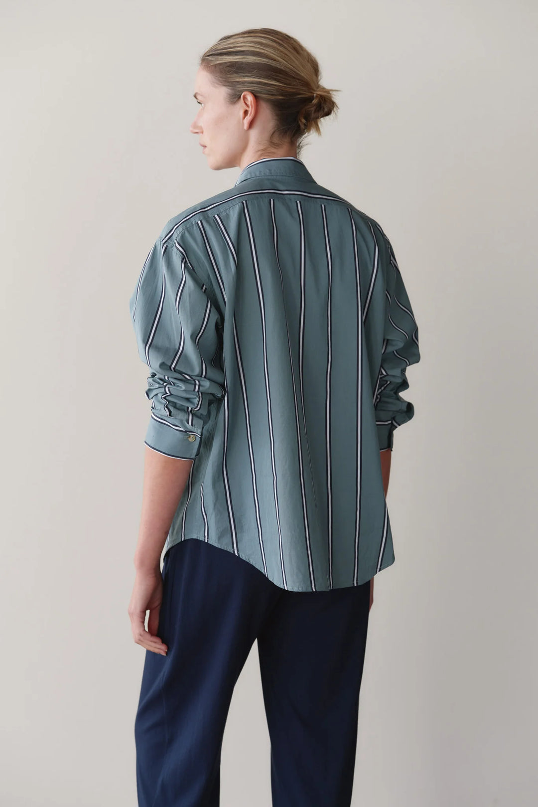 DONNI - Pop Stripe Shirt in Sage