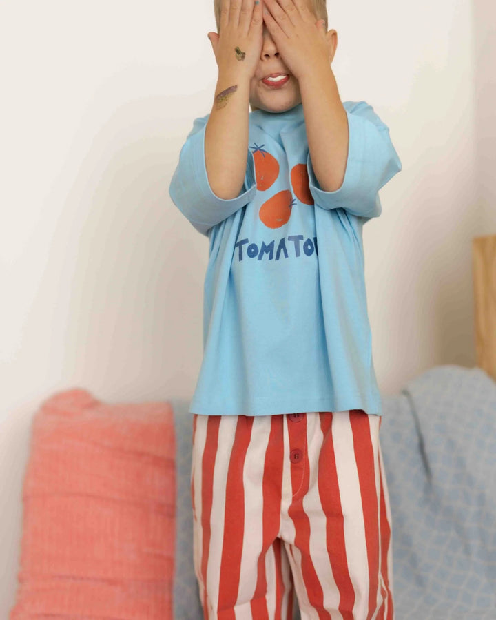 Pigeon Said Please – Tomato Tee in Moonbeam