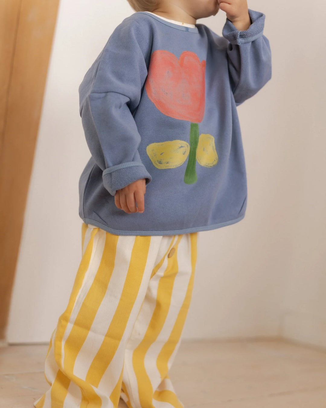 Pigeon Said Please –  Tulip Sweatshirt in Cornflower