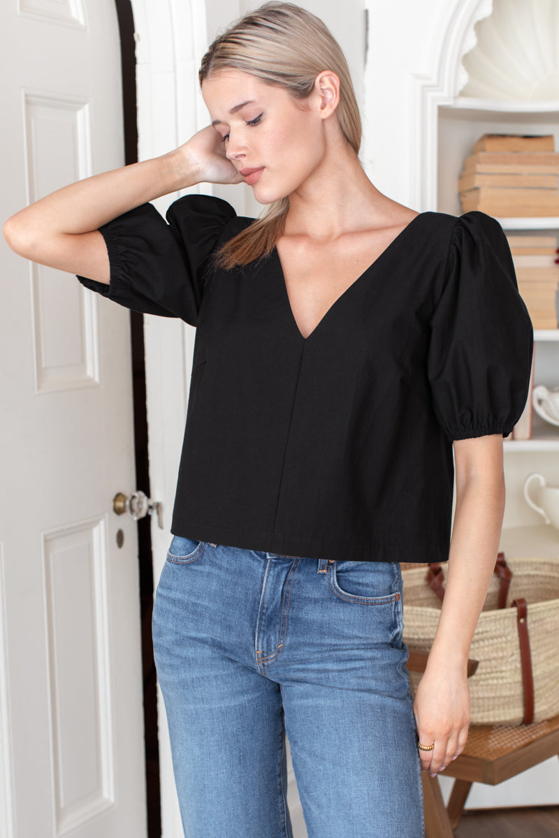 Emerson Fry – V Top in Black Swan
