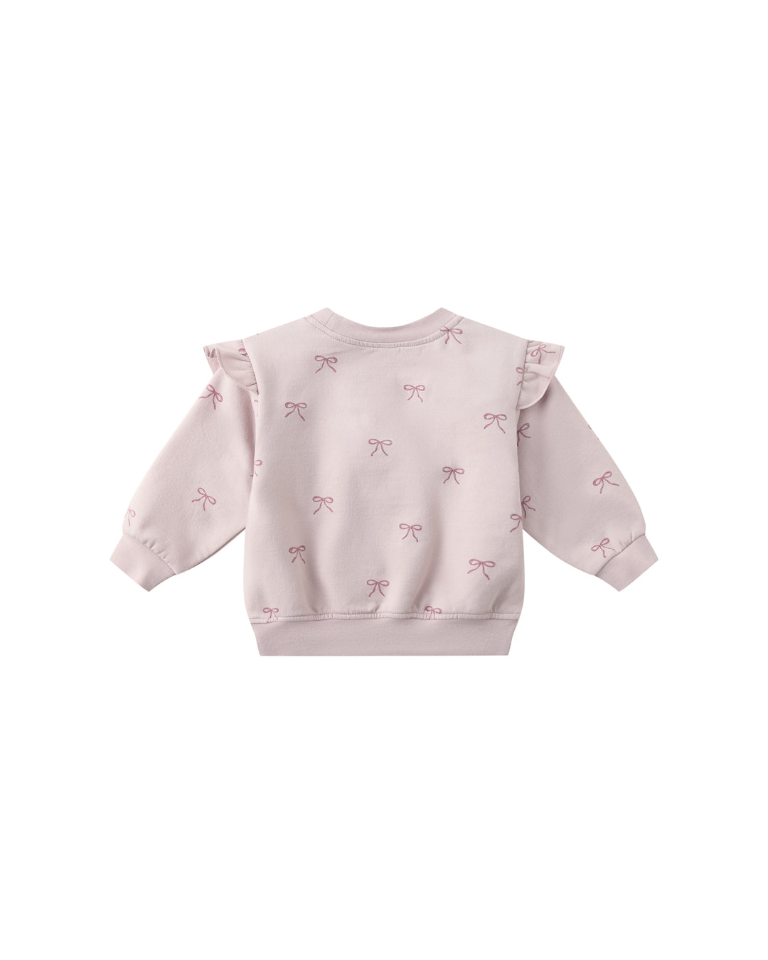 Quincy Mae – Ruffle Fleece Sweatshirt in Bows