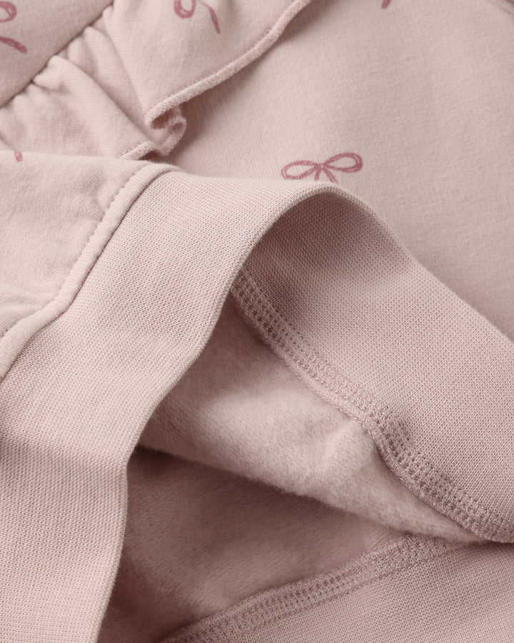Quincy Mae – Ruffle Fleece Sweatshirt in Bows