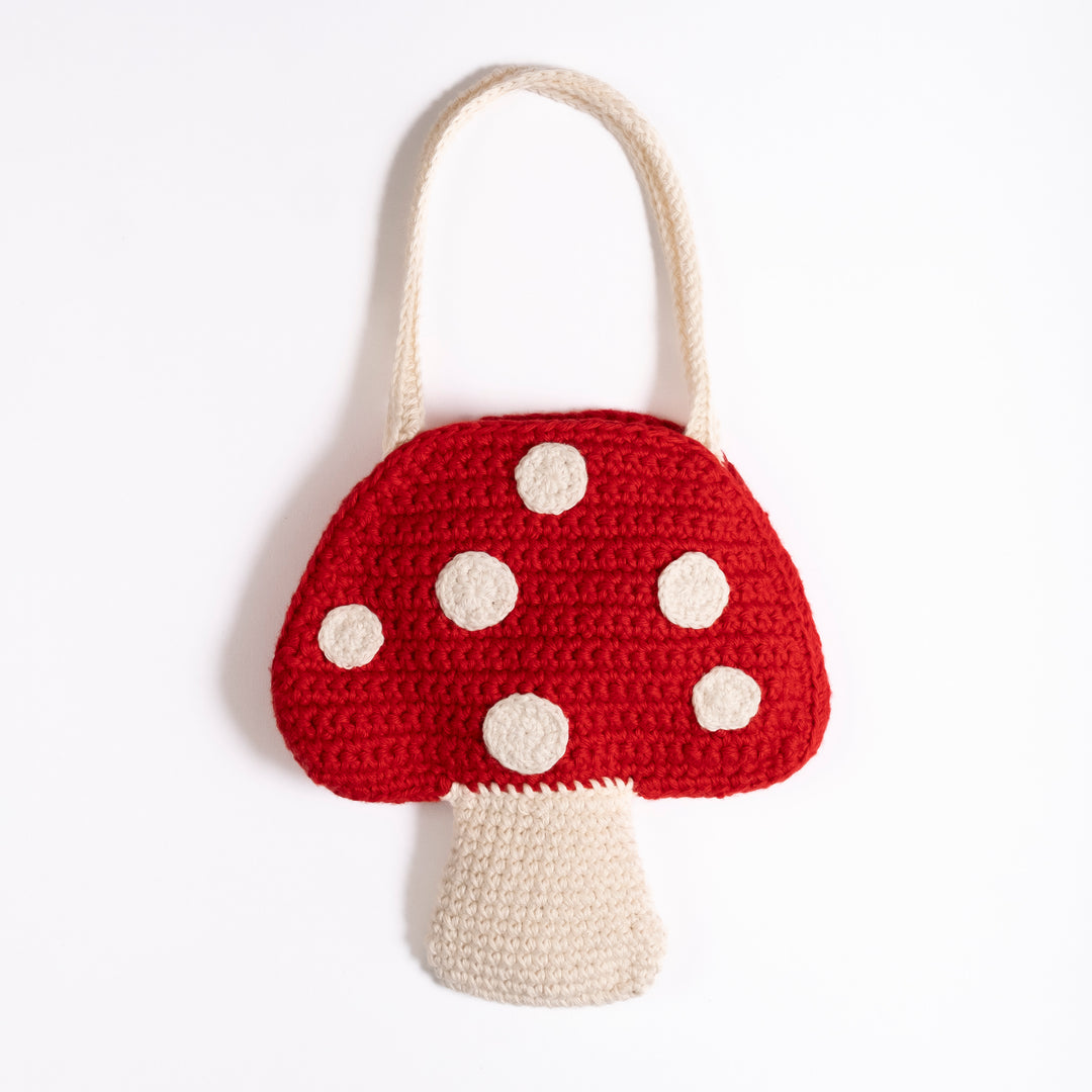 Wild Wawa- Crochet Purse in Winter Mushroom