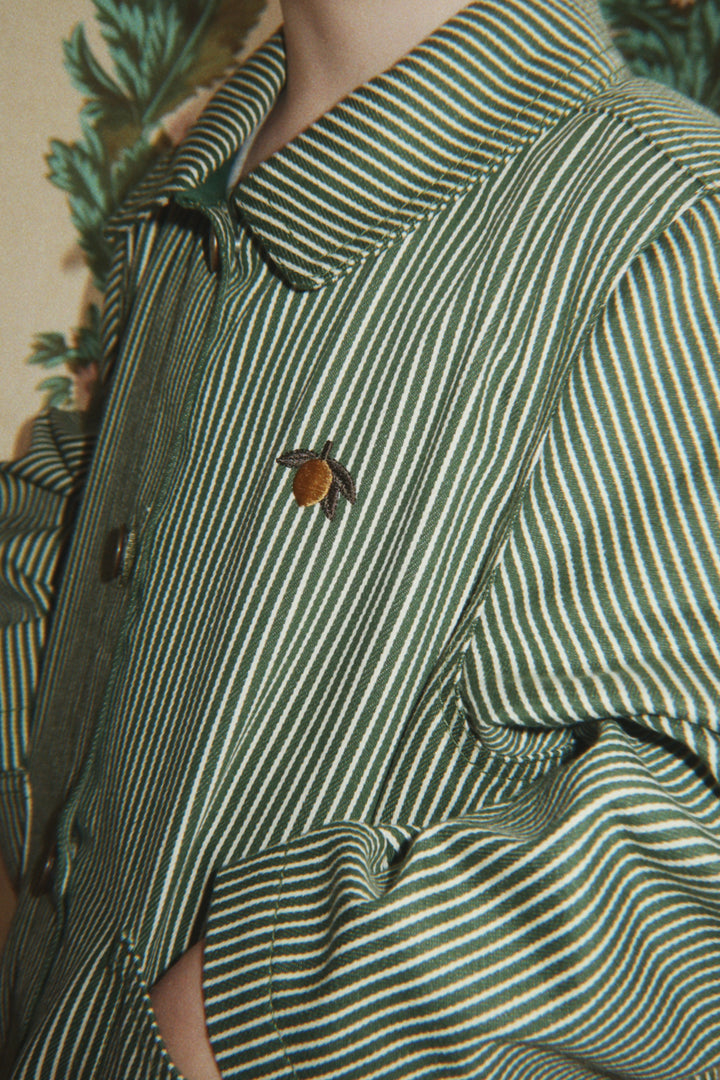 Konges Slojd - Luc Shirt Jacket  in Verte Stripe