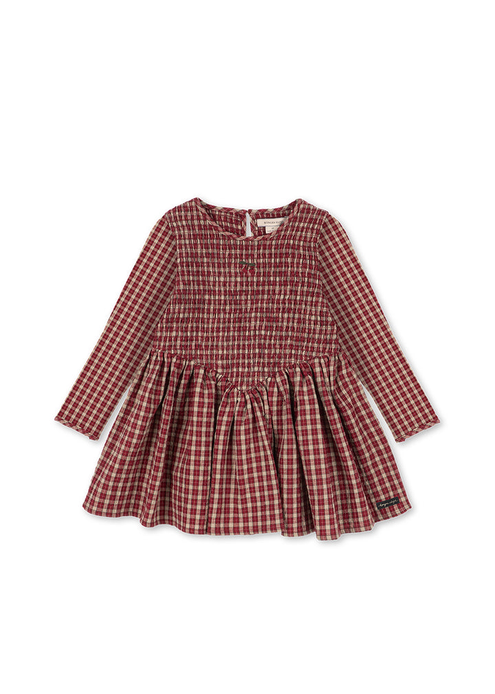 Konges Slojd - Elin Smock Dress in Brick Check