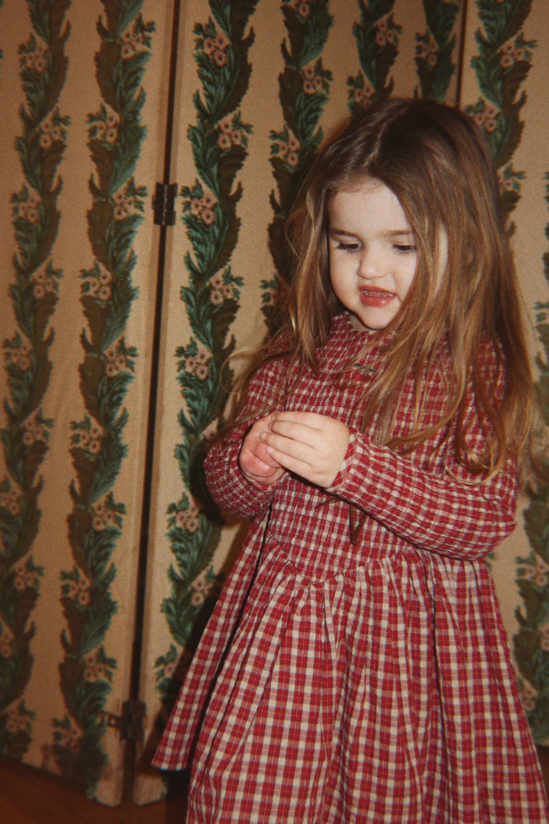 Konges Slojd - Elin Smock Dress in Brick Check