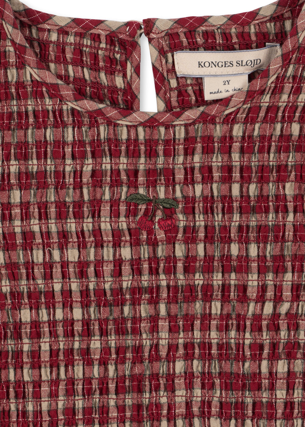 Konges Slojd - Elin Smock Dress in Brick Check