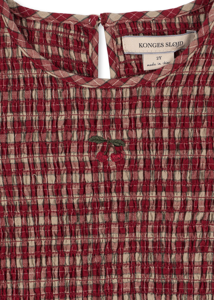 Konges Slojd - Elin Smock Dress in Brick Check