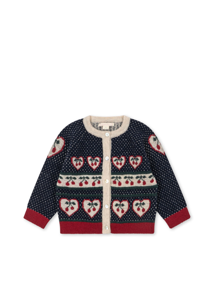 Konges Slojd - Belou Knit Cardigan in Cherry Heart