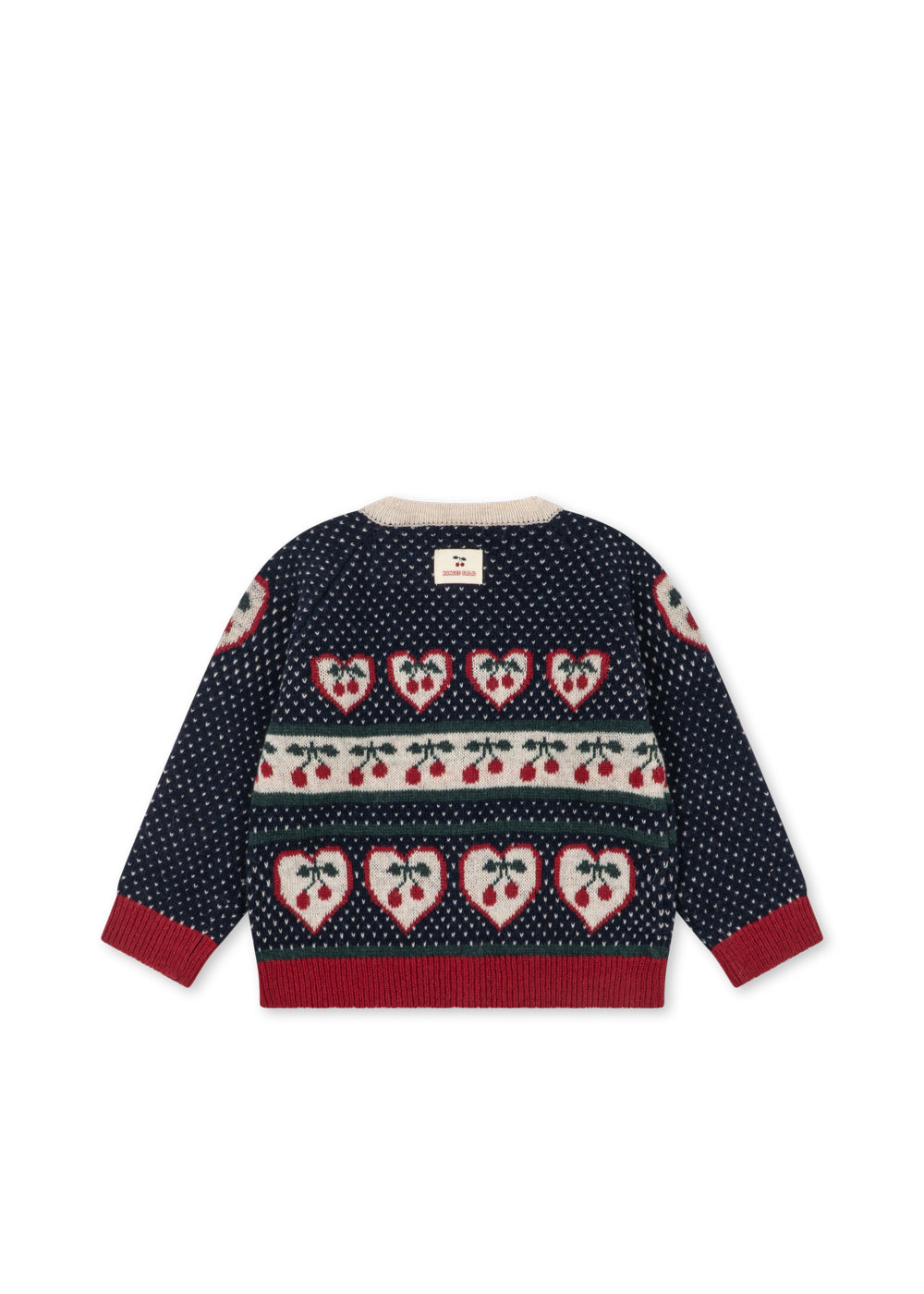 Konges Slojd - Belou Knit Cardigan in Cherry Heart
