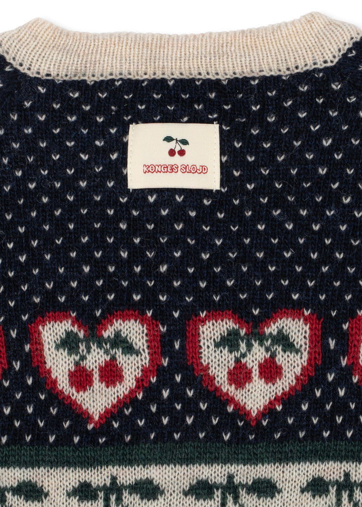 Konges Slojd - Belou Knit Cardigan in Cherry Heart